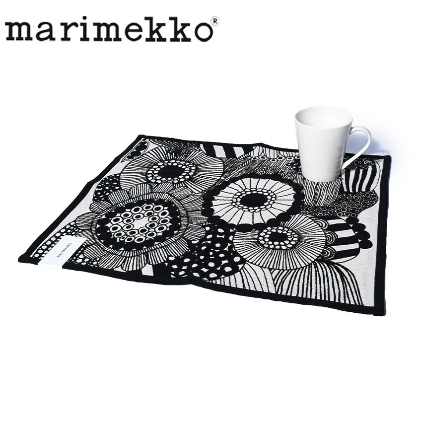 【今だけクーポン配布中】【メール便可】 マリメッコ ランチョンマット プレイスマット MARIMEKKO PLACE MAT インテリア テーブル ホーム ブランド 花柄 北欧 シイルトラプータルハ 黒 白 誕生日 プレゼント ギフト