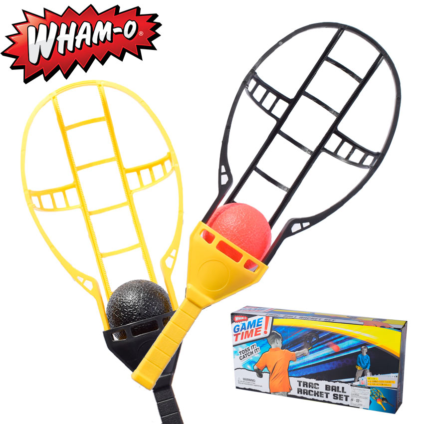 《今だけ！店内全品ポイントアップ》ワムオー トラックボール ラケットセット 玩具 WHAM-O TRAC BALL RACKET SET 90073 ブラック 黒 イエロー 黄 ラケット ボール スポーツ スポーツトイ アクショントイ おもちゃ 軽量 屋外 プレゼント ギフト プレゼント ギフト