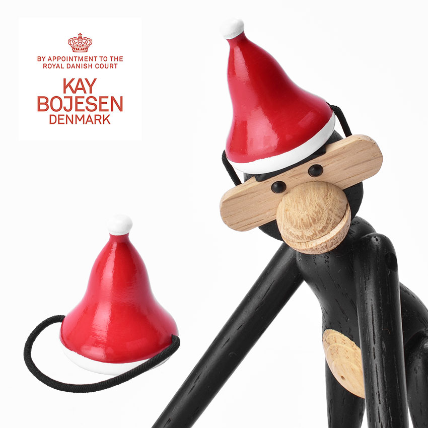 《今だけ！店内全品ポイントアップ》カイ ボイスン 木製玩具 子供 サンタ キャップ ミニ KAY BOJESEN SANTA CAP MINI 雑貨 フィギュア フィギア 帽子 デンマーク 北欧 インテリア かわいい おしゃれ ギフト プレゼント 贈り物 猿 サル