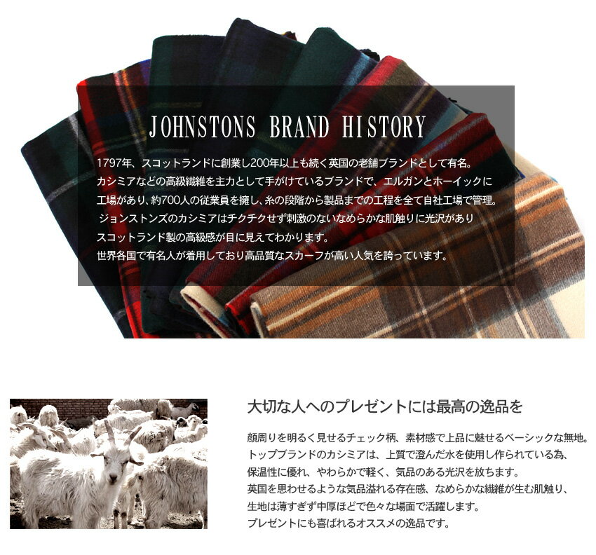 【限定クーポン発行中】JOHNSTONS ジョンストンズ ストール CASHMERE STALL メンズ レディース 中判 マフラー 中判 スカーフ ストール 無地 カシミア カシミヤ ニット シンプル ひざ掛け 羽織 ブランケット スコットランド ユニセックス 黒 誕生日 プレゼント ギフト