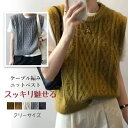 40%OFF!【1点1,650円!2点ご購入&クーポンで】 ニット ベスト レディース プルオーバー 新作 ラウンドネック ベスト レイヤード 重ね着 秋冬 春...