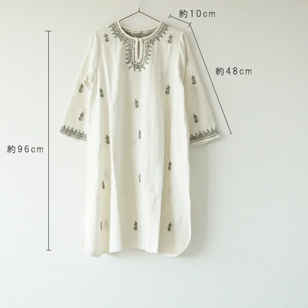 リーフ　エンブ　ドレス　チュニック　ワンピース　長袖 THALOF1111 　oracha