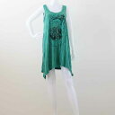 タンクトップ タンクチュニック シワ加工 クリンクル加工 ノースリーブ オーム柄 梵字 RU2307102 oracha