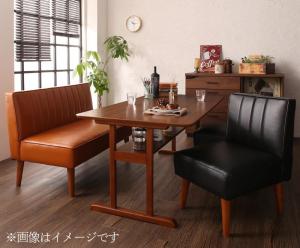 ダイニングセット（テーブル&ソファ） ファミリー向け 棚付き ソファダイニングセット 4人 4点セット(テーブル+2Pソファ1脚+1Pソファ2脚) W150 組立設置付