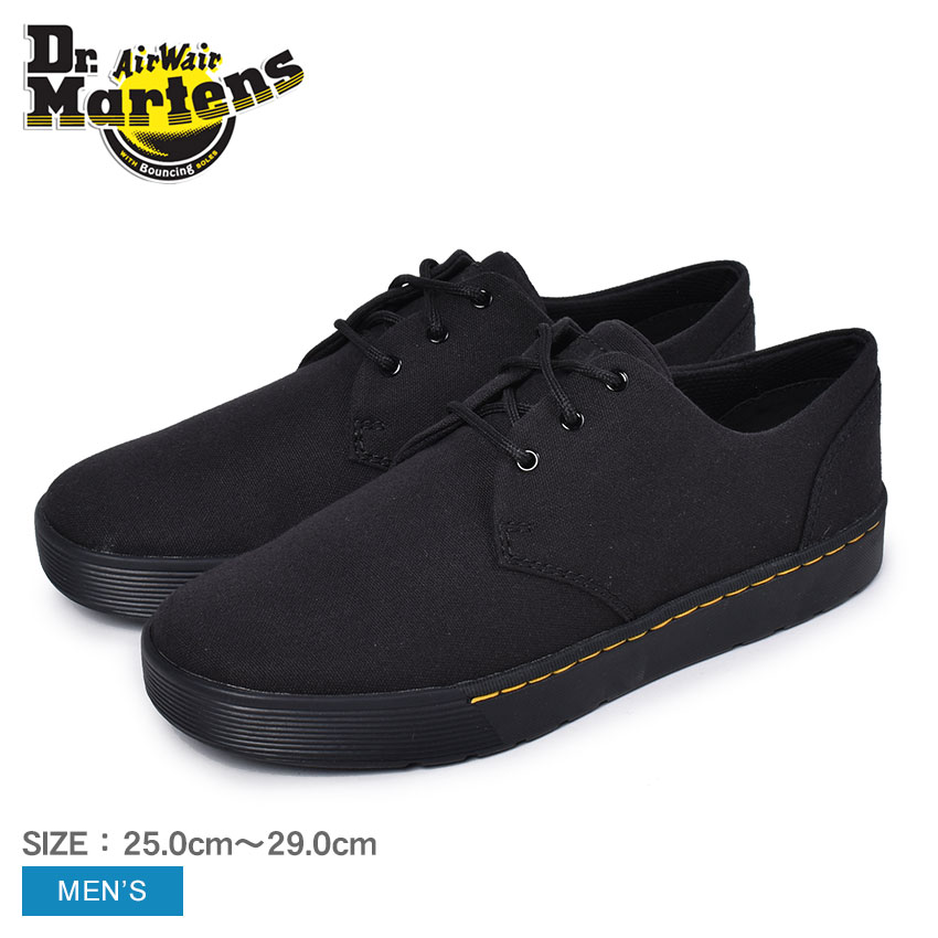 【店内全品P5倍★29日23:59迄】ドクターマーチン スニーカー メンズ DR.MARTENS CAIRO LOW 3EYE SHOES 26181001 靴 シューズ シューレース ローカット マーチン ブランド おしゃれ お出かけ 旅行 人気 定番 ブラック 黒