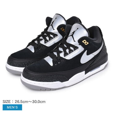 ナイキ スニーカー メンズ エア ジョーダン 3 レトロ TH NIKE AIR JORDAN 3 RETRO TH CK4348 靴 シューズ 通学 ハイカット ミドルカット ブランド 人気 おしゃれ バスケ ストリート カジュアル スポーツ 復刻 反射 ブラック 黒 グレー