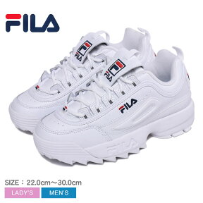 フィラ スニーカー レディース ディスラプター 2 プレミアム FILA DISRUPTOR 2 PREMIUM 5FM00002 靴 シューズ 通勤 通学 ローカット 厚底 おしゃれ シンプル 定番 カジュアル ホワイト 白