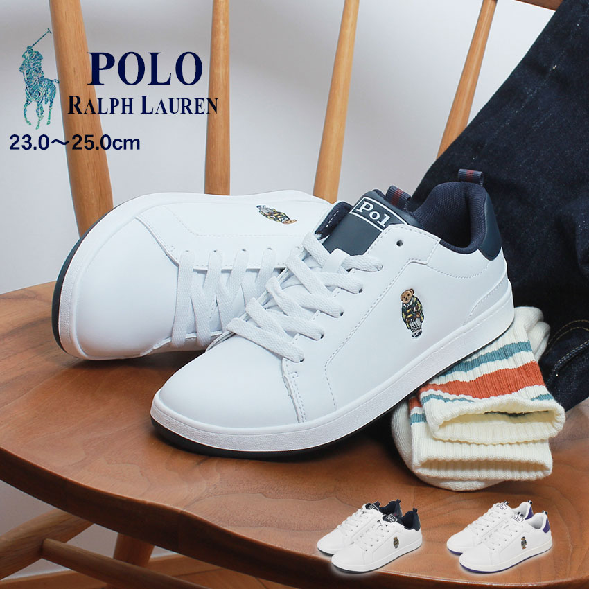 ▼クーポン利用で200円引き▼ポロ ラルフローレン スニーカー レディース キッズ ジュニア 子供 JR HERITAGE COURT BEAR POLO RALPH LAUREN 男の子 女の子 子ども ラルフ シューズ ローカット 靴 アウトドア レジャー カジュアル シンプル スポーティ 通勤 通学