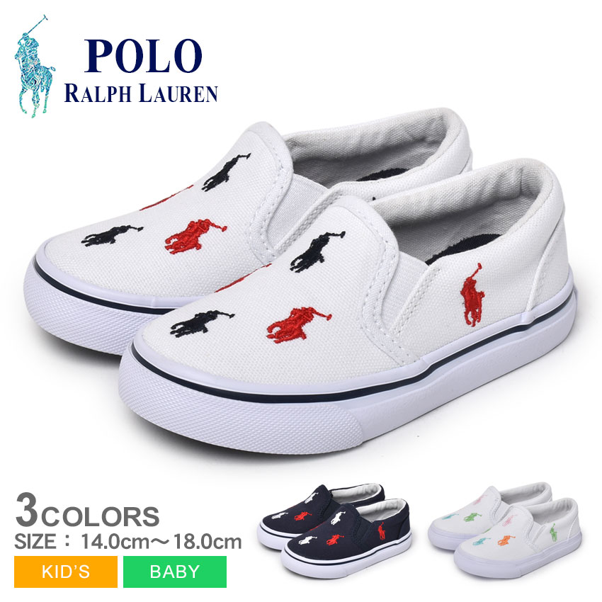 ラルフローレン　ベビー服 ポロ ラルフローレン スリッポン キッズ ベビー 子供 KEATON SLIP ON TD POLO RALPH LAUREN 男の子 女の子 子ども ラルフ シューズ スニーカー シューズ ローカット 靴 アウトドア レジャー 通園