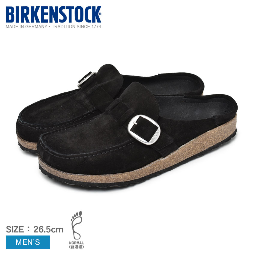 ▼クーポン利用で1000円引き▼ビルケンシュトック サンダル メンズ バックリー BIRKENSTOCK BUCKLEY 1017825 ビルケン 普通幅 モダン レギュラー幅 コンフォートサンダル カジュアル シンプル ナチュラル おしゃれ ブランド モカシン風 ブラック 黒