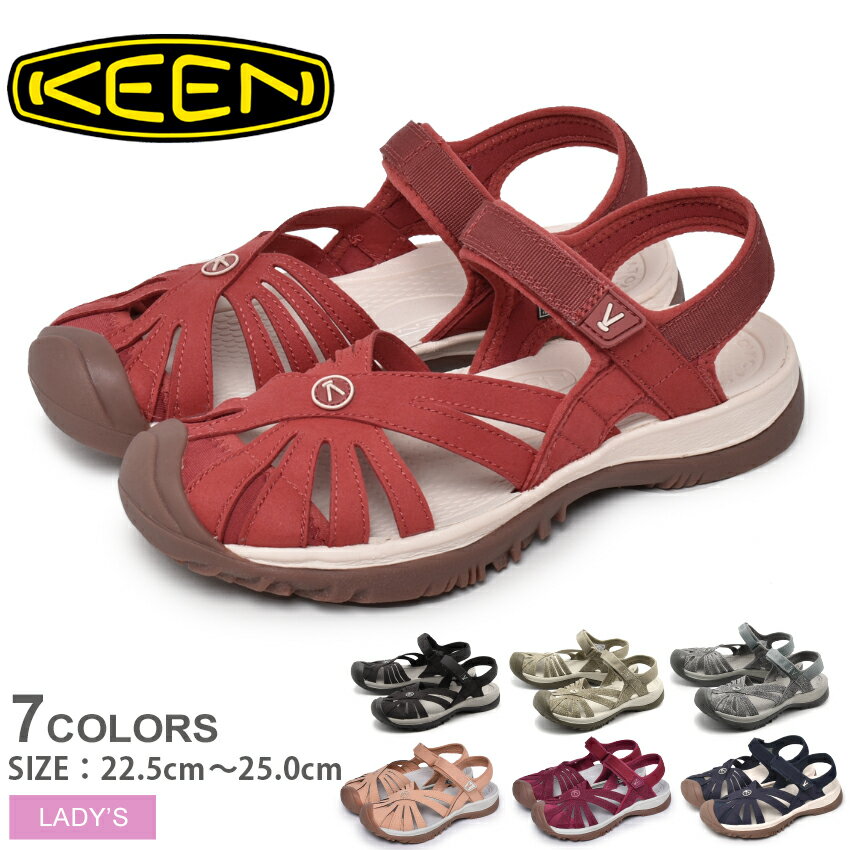 【店内全品P2倍★20日23:59迄】キーン サンダル レディース ローズ サンダル KEEN ROSE SANDAL ウィメンズ アウトドア スポーツサンダル ライトウェイト アンクル ストラップ ベルクロ ブラック…