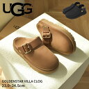 アグ ゴールデンスター ヴィラ クロッグ サンダル レディース ブラック 黒 ブラウン 茶 UGG GOLDENSTAR VILLA CLOG 1169590 ...