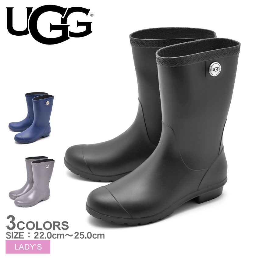 アグ シエナ マット レインブーツ レディース ブラック 黒 ブルー 青 グレー UGG SIENNA MATTE 1100510 シューズ 長靴 ミドル丈 シンプル ブランド ガーデニング 雨具 保温 防寒 冷え対策 雨具 キレイめ 人気のサムネイル