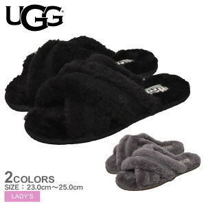 アグ ルームシューズ レディース SCUFFITA UGG 1123572 スリッパ 室内履き オフィス 社内 保温 防寒 あったか シープスキン ボア もこもこ かわいい クリスマス プレゼント ブランド 黒 ブラック グレー