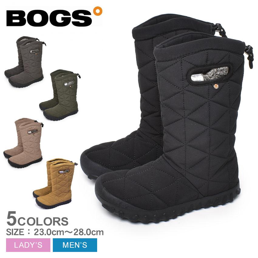 ボグス ブーツ レディース ボグス スノーブーツ メンズ レディース B-モック ハイ BOGS B-MOC HIGH 78940S ユニセックス シューズ スノーシューズ ウィンターブーツ キルティング カジュアル 靴 防水 保温 滑らない 防寒 抗菌 防臭 防滑 雨 雪 グリーン 緑 オリーブ