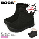 【店内全品P2倍★5日23:59迄】ボグス スノーブーツ レディース B-モック 2 BOGS B-MOC II 72699 シューズ スノーシューズ ウィンターブーツ ブーツ カジュアル シンプル ボア 靴 防水 保温 防寒 雨 雪 ブラック 黒 グレー