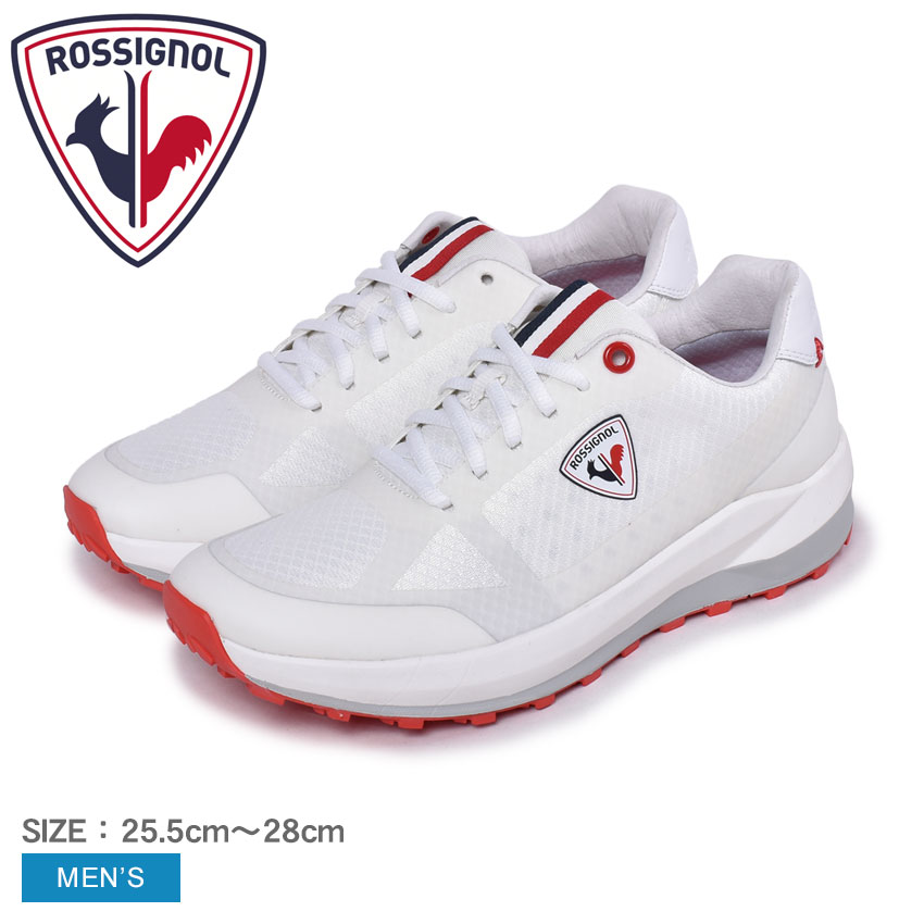 ロシニョール スニーカー メンズ RSC ホワイト ROSSIGNOL RSC WHITE RNIMR10 靴 シューズ ローカット スポーツ ブランド ウォーキング 普段履き カジュアル 通勤 通学 シンプル おしゃれ ホワイト 白 レッド 赤のサムネイル