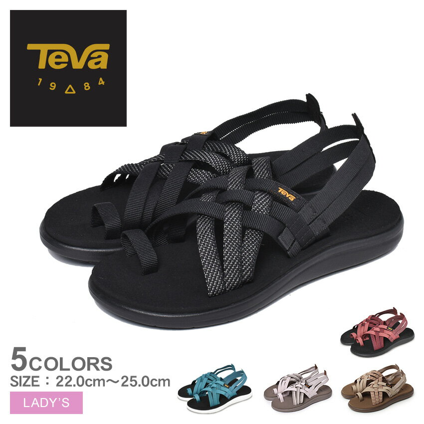 テバ サンダル レディース ボヤ ストラッピー TEVA VOYA STRAPPY 1099271 テヴァ アウトドア ストラップサンダル スポーツサンダル ビーチサンダル 軽量 スポサン バックストラップ 海 川 レジャー タウンユース ブラック 黒 レッド 赤