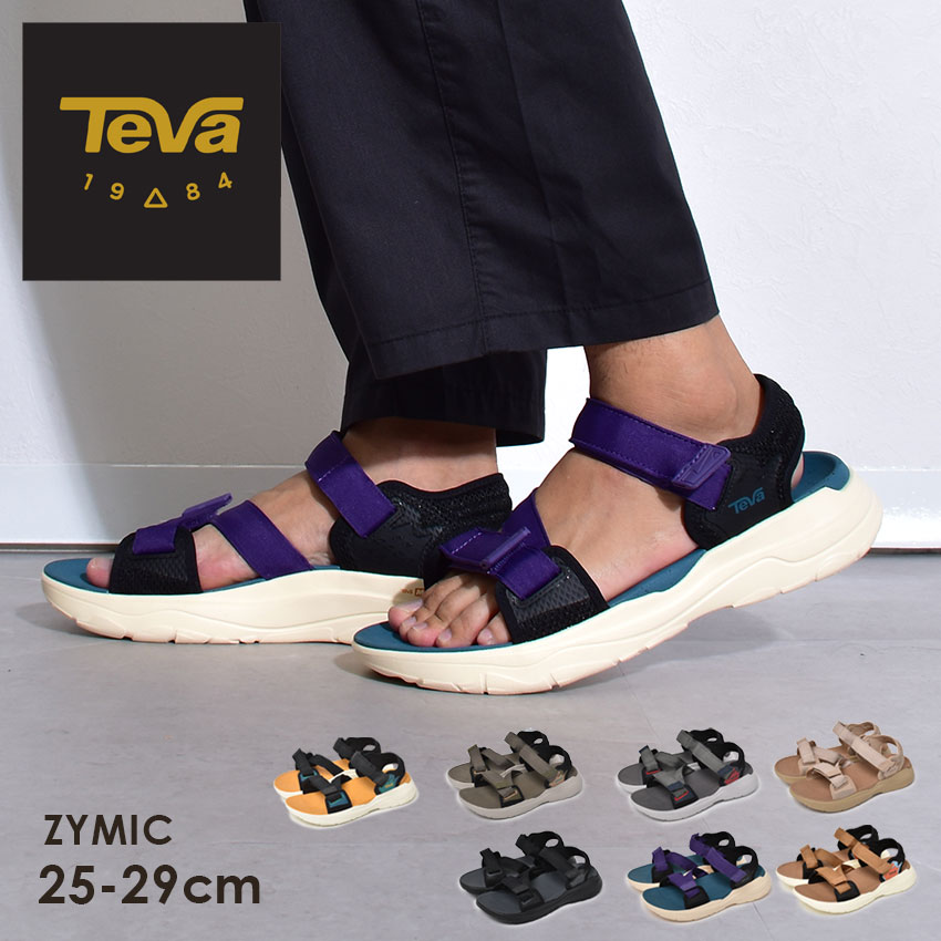 ▼今だけポイント10倍▼テバ M ザイミック サンダル メンズ カーキ ブラック 黒 TEVA M ZYMIC 1124049 テヴァ アウトドア ストラップサンダル スポーツサンダル ビーチサンダル スポサン カジュアル シンプル キャンプ フェス レジャー グレー ベージュ パープル