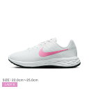 【店内全品P2倍★30日23:59迄】ナイキ ランニングシューズ レディース レボリューション 6NN ワイド NIKE REVOLUTION 6 NN WIDE DC9001 スニーカー 白 ホワイト ピンク 靴 シューズ ブランド 通勤 通学 ローカット クラシカル 定番 ストリート スポーティ おしゃれ かわいい