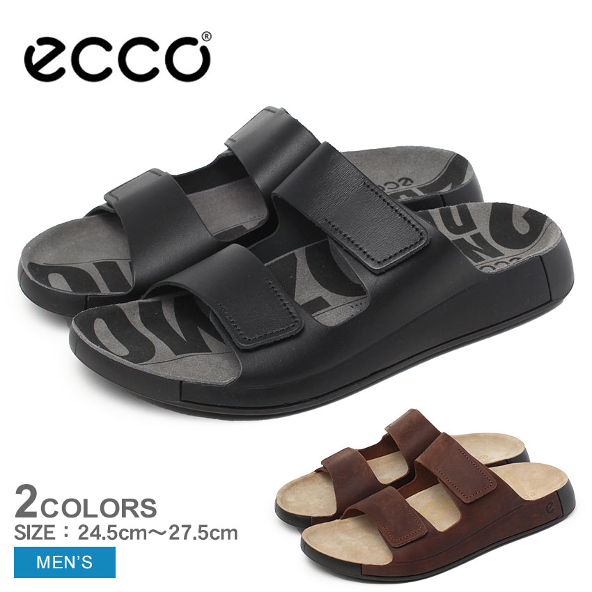 エコー COZMO サンダル メンズ ブラック 黒 ブラウン 茶 ECCO 500904 靴 シューズ スライダーサンダル ..