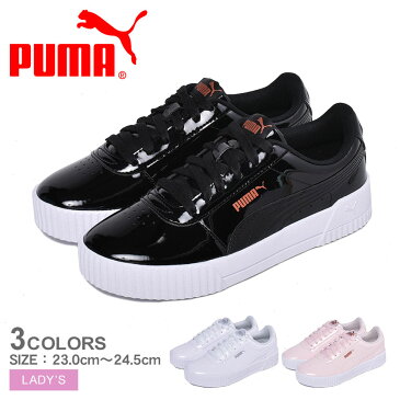 PUMA プーマ スニーカー キャリーナ P CARINA P 370912 レディース シューズ ブランド ローカット カジュアル シンプル ベーシック タウンユース ピンク 靴 普段使い 厚底 黒 白 おしゃれ お出かけ