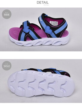 スケッチャーズ サンダル キッズ ジュニア 子供 ヒプノスプラッシュ スプラッシュズーム SKECHERS HYPNO-SPLASH-SPLASHZOOMS 20215L 靴 おしゃれ ブランド アウトドア レジャー ハート ポップ カラフル 光る 女の子 ブラック 黒 ブルー 青