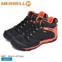 MERRELL メレル トレッキングシューズ メンズ ブラック カメレオン 7 ミッド ゴアテックス CHAMELEON 7 MIDGORE-TEXR J98281 ミドルカット 黒 靴 シューズ スニーカー ハイキング アウトドア スポーツ 運動 登山 山登り 防水 透湿