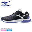 ミズノ ウエーブファング2 バドミントンシューズ メンズ レディース ネイビー 紺 MIZUNO 71GA2313 靴 バドミントンシューズ スニーカー ローカ...