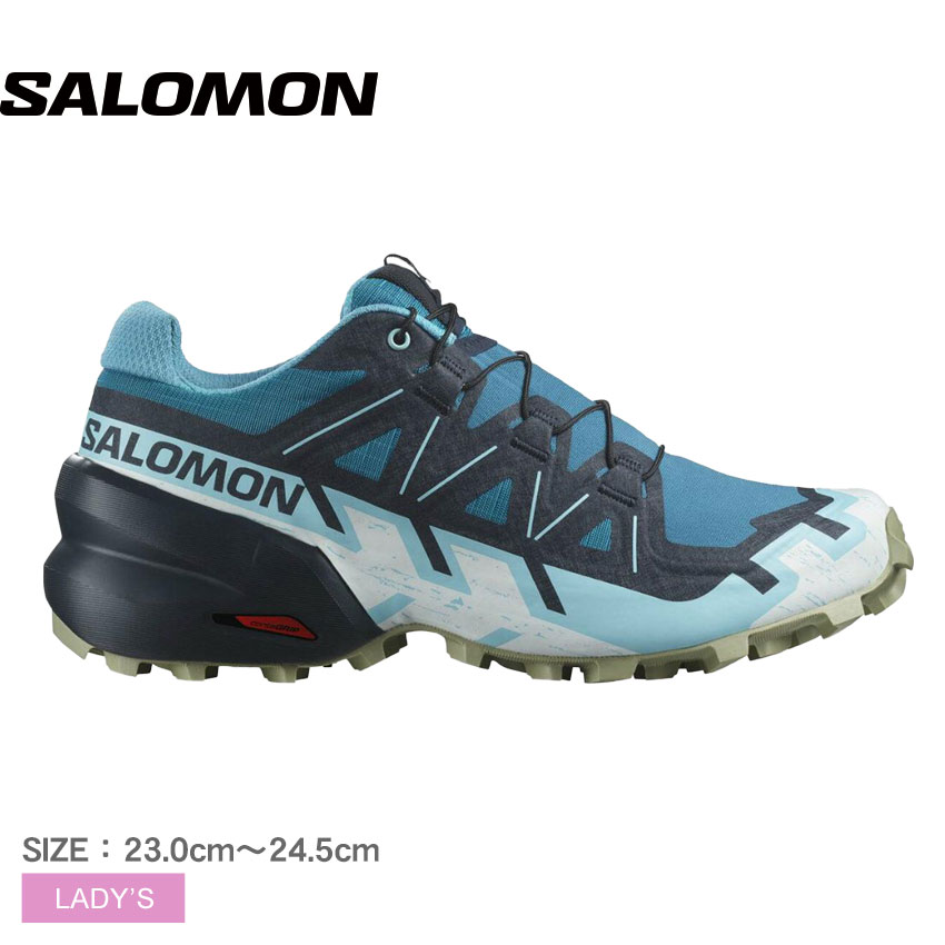 サロモン SPEEDCROSS 6 トレイルランニングシューズ レディース ブルー 青 ブラック 黒 SALOMON L47466..