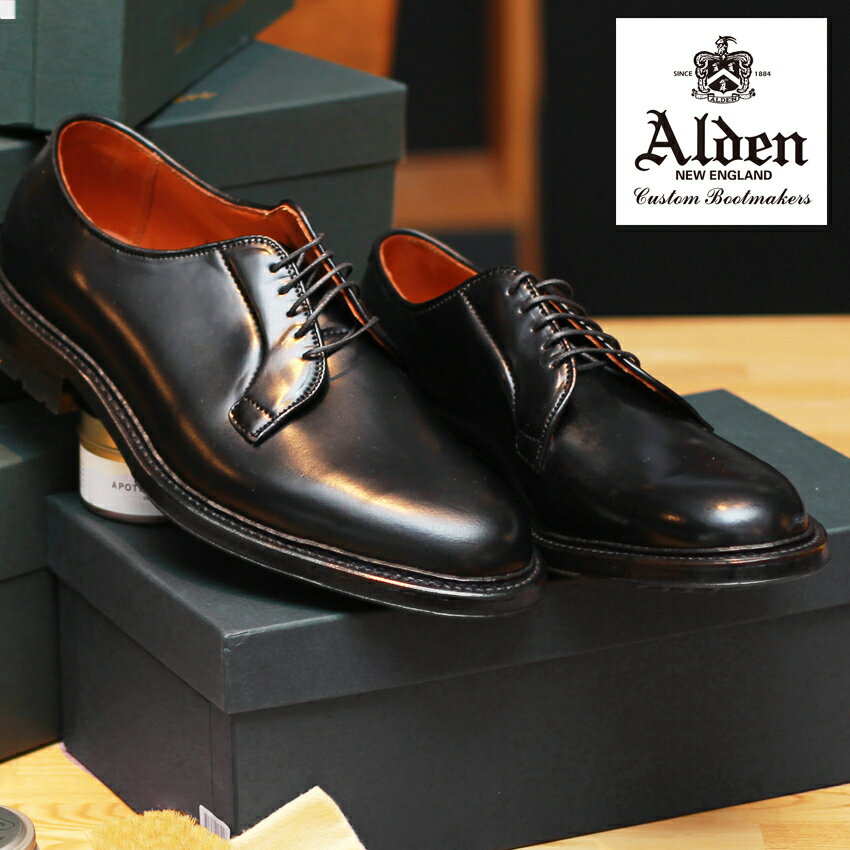 ▼クーポン利用で1000円引き▼オールデン ドレスシューズ 紳士靴 メンズ 本革 ALDEN コマンド アウトソール コードバン COMMANDO OUTSOLE CORDOVAN 9901C ブランド シューズ トラディショナル ビジネス フォーマル 馬革 革靴 靴 紳士靴 黒 通勤 通学 会社員 大人 高級靴