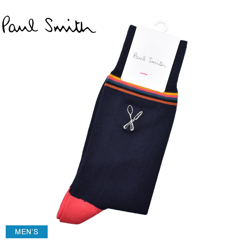 ポール・スミス 靴下 メンズ 【ゆうパケット配送】 ポール スミス SOCK ARCHIE CUTLERY 靴下 メンズ ネイビー 紺 PAUL SMITH M1A-380NE-K078 ウエア ソックス ブランド カジュアル ロゴ 刺しゅう 刺繍 紳士 シンプル プレゼント ギフト 贈り物 おしゃれ 人気