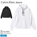 【店内全品P5倍★6日23:59迄】カルバンクラインジーンズ フーディー メンズ スモールボックスロゴフーディー CALVIN KLEIN JEANS SMALL BOX LOGO HOODIE K10K108181 CK ブランド トップス パーカー カンガルーポケット スウェット 長袖 プリント ウェア スポーティ ロゴ