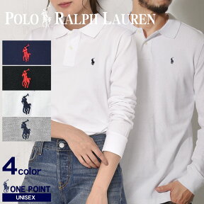 ポロ ラルフローレン 長袖シャツ メンズ レディース ワンポイント ポロシャツ POLO RALPH LAUREN 323-703634 ウエア トップス ポロシャツ リトルポニー ベーシック ポロ 長袖 ロゴ 刺繍 ブラック 黒