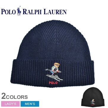 【メール便可】 POLO RALPH LAUREN ポロ ラルフローレン ニットキャップ ポロベア ニットキャップ PC0357 メンズ レディース ニット帽 ブランド カジュアル アウトドア レジャー シンプル ブラック 帽子 黒 紺 おしゃれ お出かけ