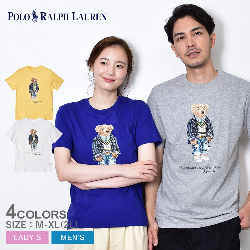 【ゆうパケット配送】 ポロ ラルフローレン 半袖Tシャツ メンズ レディース ヘリテージ ベア 半袖Tシャツ POLO RALPH LAUREN HERITAGE BEAR TEE 323865660 トップス 人気 おしゃれ 熊 プリント かわいい カジュアル シンプル イラスト 動物 コットン 白 グレー