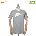 【メール便可】 ナイキ NIKE Tシャツ ユース フューチャー ロゴ Tシャツ グレー(NIKE FUTURE LOGO T-SHIRT 859868 063)半袖Tシャツ トップス カジュアル トレーニング スポーツ 綿 ロゴ スウッシュ メンズ(男性用) レディース(女性用)