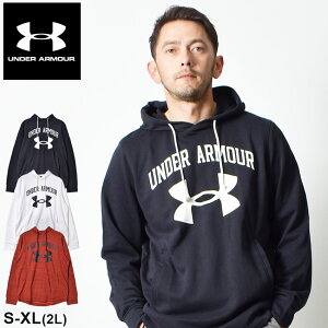 アンダーアーマー パーカー メンズ UAライバルテリー ビッグロゴフーディー UNDERARMOUR UA RIVAL TERRY BIG LOGO HOODIE 1361559 ウエア トップス スエット スウェット ブランド スポーツ トレーニング ジム ランニング シンプル