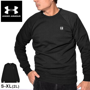 【店内全品P5倍★24日23:59迄】アンダーアーマー スウェット メンズ UAライバルフリースクルー UNDER ARMOUR UA RIVAL FLEECE CREW 1320738 トップス ウェア ラグラン ロゴ ストリート スポーツ トレーニング ランニング ジョギング フィットネス