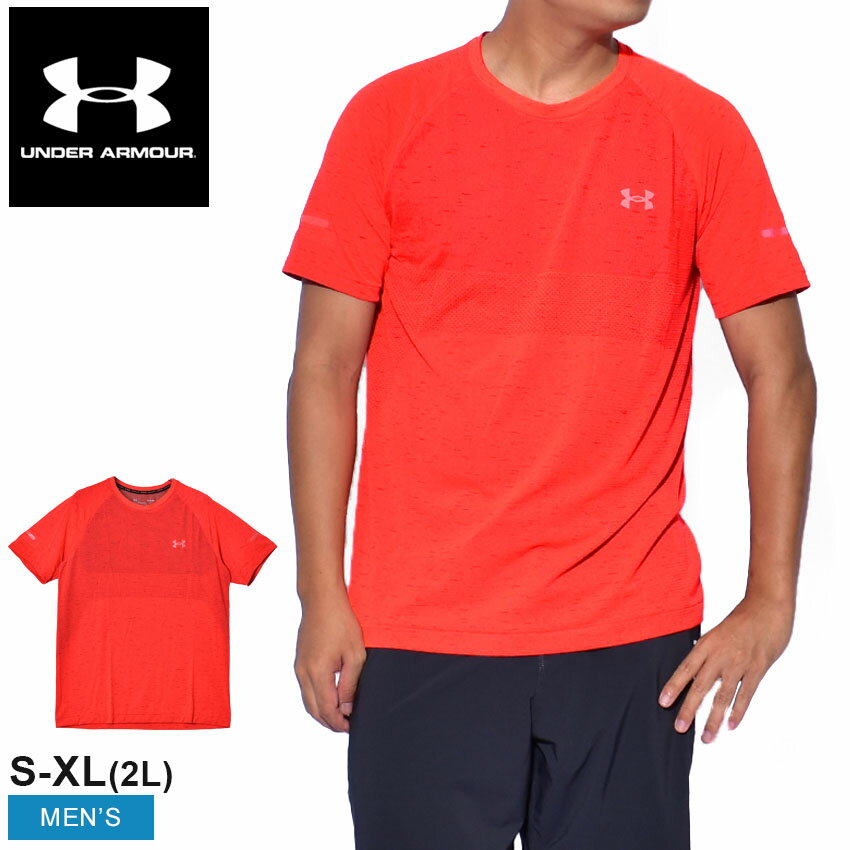 【▼7/24 48h限定】【ゆうパケット配送】 アンダーアーマー トップス メンズ VANISH SEAMLESS RUN S/S UNDER ARMOUR 1361356 ウエア クルーネック ブランド トレーニング ジム ランニング スポーツ ロゴ スポーティ シンプル ストレッチ 半袖 速乾 通気性 コーラル