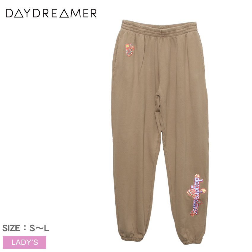 デイドリーマー パンツ レディース フラワーロゴボーイフレンドスウェットパンツ DAYDREAMER FLOWER LOGO BOYFRIEND SWEATPANT B035G4320 ウエア ボトムス スエット スウェット 長ズボン カジュアル シンプル レトロ ロゴ 刺繍 かわいい