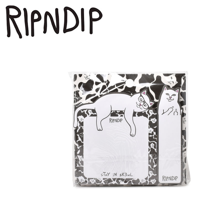 【ゆうパケット配送】 リップンディップ 雑貨 LORD NERMAL POST IT NOTE PACK RIPNDIP RND4614 文房具 文具 ポストイット 付箋 ステーショナリー オフィス 会社 学校 ブランド スケーター スケート ストリート ネコ 猫 キャラクター ナーマル かわいい