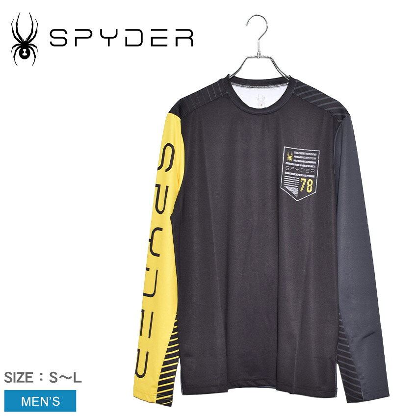 スパイダー 長袖シャツ メンズ パンプ ロングスリーブ トップ SPYDER PUMP LONG SLEEVE TOP 204066 スキーウェア 雪山 ミドルレイヤー カジュアル シンプル アウトドア レジャー スポーティ ストリート 保温 防寒 人気 イエロー 黄