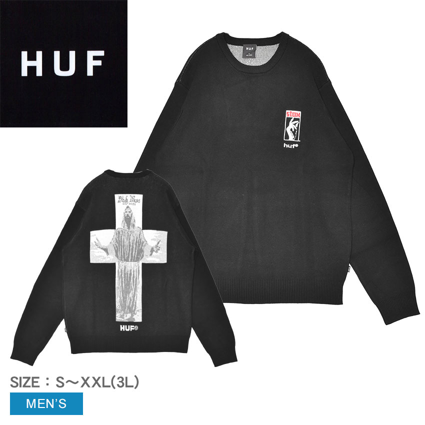 ハフ BLACK MOSES KNIT SWEATER ニットセーター メンズ ブラック 黒 HUF KN00556 ウェア トップス セー..