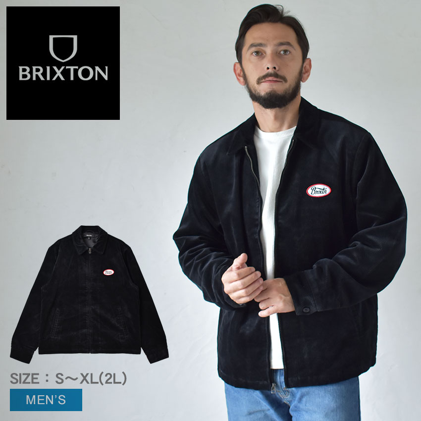 【店内全品P5倍★22日23:59迄】ブリクストン アウター メンズ UTOPIA M JKT BRIXTON 03288 ウエア ジャケット 長袖 上着 羽織 シンプル ブランド ストリート カジュアル コーデュロイ おしゃれ ブラック 黒