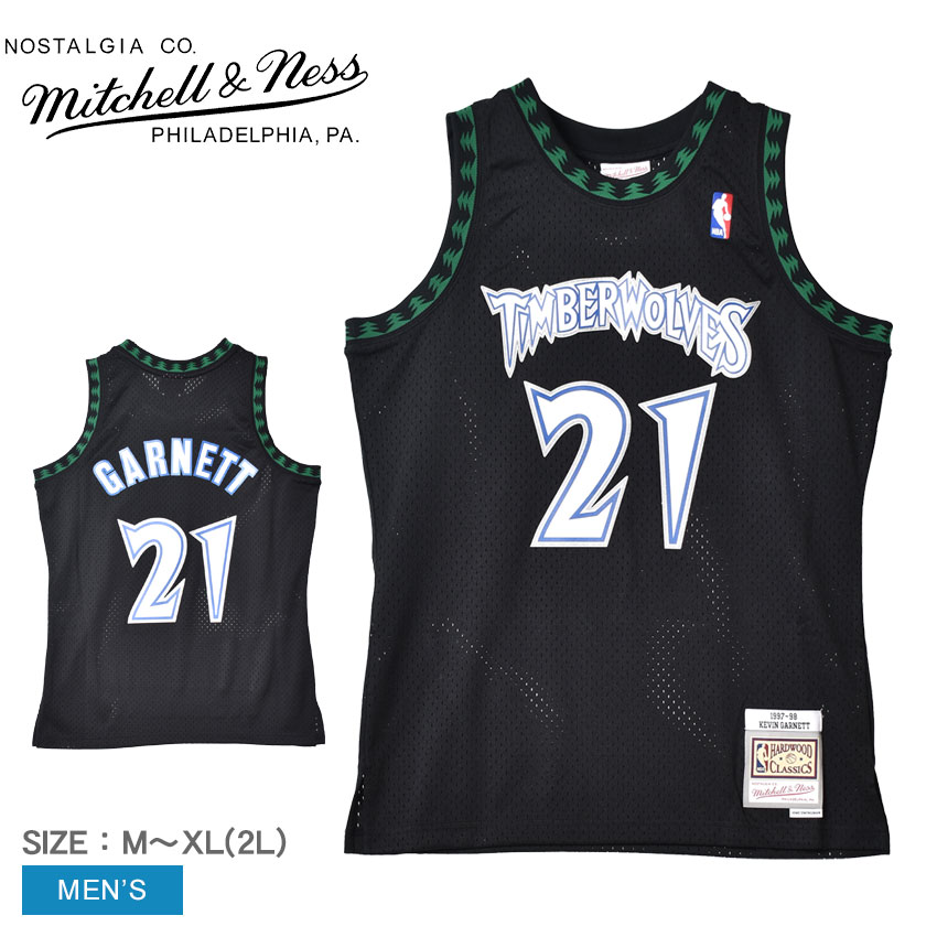 《アイテム名》 ミッチェル＆ネス ユニフォーム MITCHELL＆NESS メンズ スウィングマンジャージー ミネソタティンバーウルブズ オルタネイト 1997-98 ケビンガーネット SMJYGS18392-MTIBLCK97KGA 《ブランドヒストリー》 Mitchell＆Nessは、1904年にアメリカ・フィラデルフィア州の同市内において、レスラーかつテニスのチャンピオンだったフランク・P・ミッチェルと、スコットランド人ゴルファ−のチャールズ・M・ネスにより創設されました。高品質・高縫製技術をモットーに、現代でもNBA(バスケットボール)、MLB(野球)、NFL(アメフト)、NHL(アイスホッケー)、NCAA(大学スポーツ協会)、MLS(サッカー)のアメリカ4大スポーツを完全サポートし、多くの公式トレーニングウェアのライセンスウェアを取り扱っています。世界中に愛好家を抱え魅了し続けるヴィンテージジャージの老舗ブランドです。 《アイテム説明》 MITCHELL＆NESSより「スウィングマンジャージー ミネソタティンバーウルブズ オルタネイト 1997-98 ケビンガーネット」です。1997年-98年のミネソタティンバーウルブズ、ケビンガーネットモデル。 《カラー名/カラーコード/管理No.》 ミネソタ・ティンバーウルブズ/-/"23825135" こちらの商品は、並行輸入により海外から輸入しております。製造・入荷時期により、細かい仕様の変更がある場合がございます。上記を予めご理解の上、お買い求め下さいませ。 関連ワード： NBA ウエア タンクトップ ノースリーブ トップス ブランド バスケ バスケットボール スポーツ 人気 date 2022/06/10Item Spec ブランド MITCHELL＆NESS ミッチェル＆ネス アイテム ユニフォーム スタイルNo SMJYGS18392-MTIBLCK97KGA 商品名 スウィングマンジャージー ミネソタティンバーウルブズ オルタネイト 1997-98 ケビンガーネット 性別 メンズ 原産国 China 他 素材 ポリエステル 100％ 採寸 単位(cm) 身幅 総丈 M 55 76 L 59 78 XL(2L) 62 80 ※上記サイズは、実際に同一の商品を採寸した結果です。商品によっては個体差がありますので誤差がでることが御座いますので参考目安としてご覧下さい。また、測定方法によっても誤差が生じますので、予めご了承ください。サイズについて詳しくはこちらをご覧下さい。 当店では、スタジオでストロボを使用して撮影しております。商品画像はできる限り実物を再現するよう心掛けておりますが、ご利用のモニターや環境等により、実際の色見と異なる場合がございます。ご理解の上、ご購入いただけますようお願いいたします。 ＼ 当店オススメの特集・ブランドはこちら！ ／