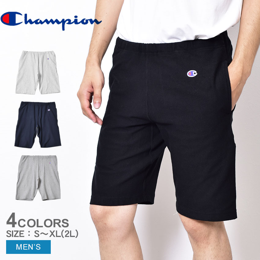 【店内全品P2倍★20日23:59迄】チャンピオン ハーフパンツ メンズ リバースウィーブショーツ CHAMPION REVERSE WEAVE SHORTS C3-D526 ボトムス ウェア ウエア ショートパンツ ロゴ ワンポイント 刺繍 スポーツ 運動 ポケット デイリーユース 部活