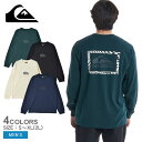 【店内全品P2倍★20日23:59迄】クイックシルバー 長袖Tシャツ メンズ チェッカースタンプ LT QUIKSILVER CHECKER STAMP LT QLT224035 ウエア トップス クルーネック ブランド カジュアル サーフ スノー アウトドア 長袖 おしゃれ ロンT ブラック 黒 ホワイト 白 ネイビー