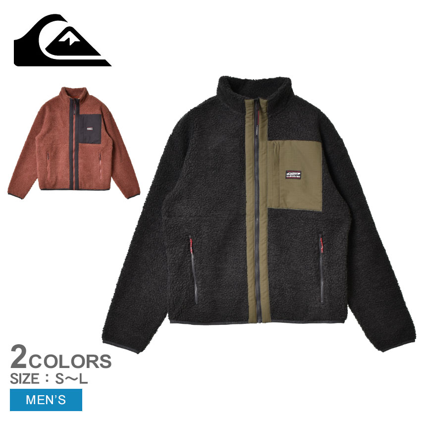 【店内全品P2倍★25日23:59迄】クイックシルバー ジャケット メンズ SHALLOW WATER ボアフリースジャケット QUIKSILVER EQYFT04682 ブランド ボアジャケット キャンプ フェス アウター タウンユース アウトドア フリース もこもこ 普段使い 防風