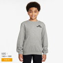 ナイキ YTH NSW クラブ FT L/S トップ FMLY -PD スウェット キッズ グレー NIKE NSW CLUB FT LS TOP FMLY HJ2674 063 ウェア トップス DK グレーヘザー ホワイト ブラック(4)